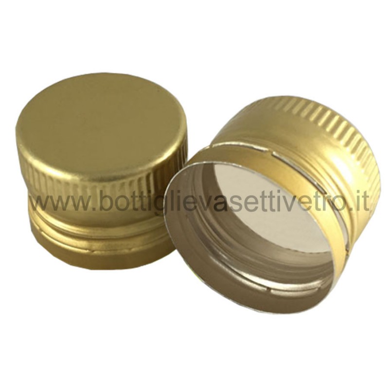 Tappo capsula prefilettata a vite 28mm ORO