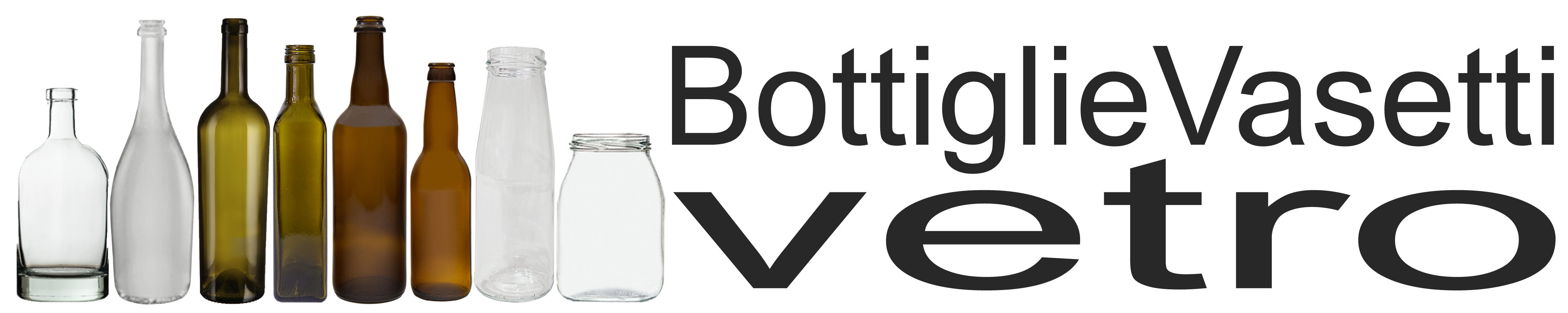 Bottiglie e vasetti in vetro